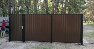 Купить распашные ворота из профнастила Куйбышев, цена от 2749 руб.